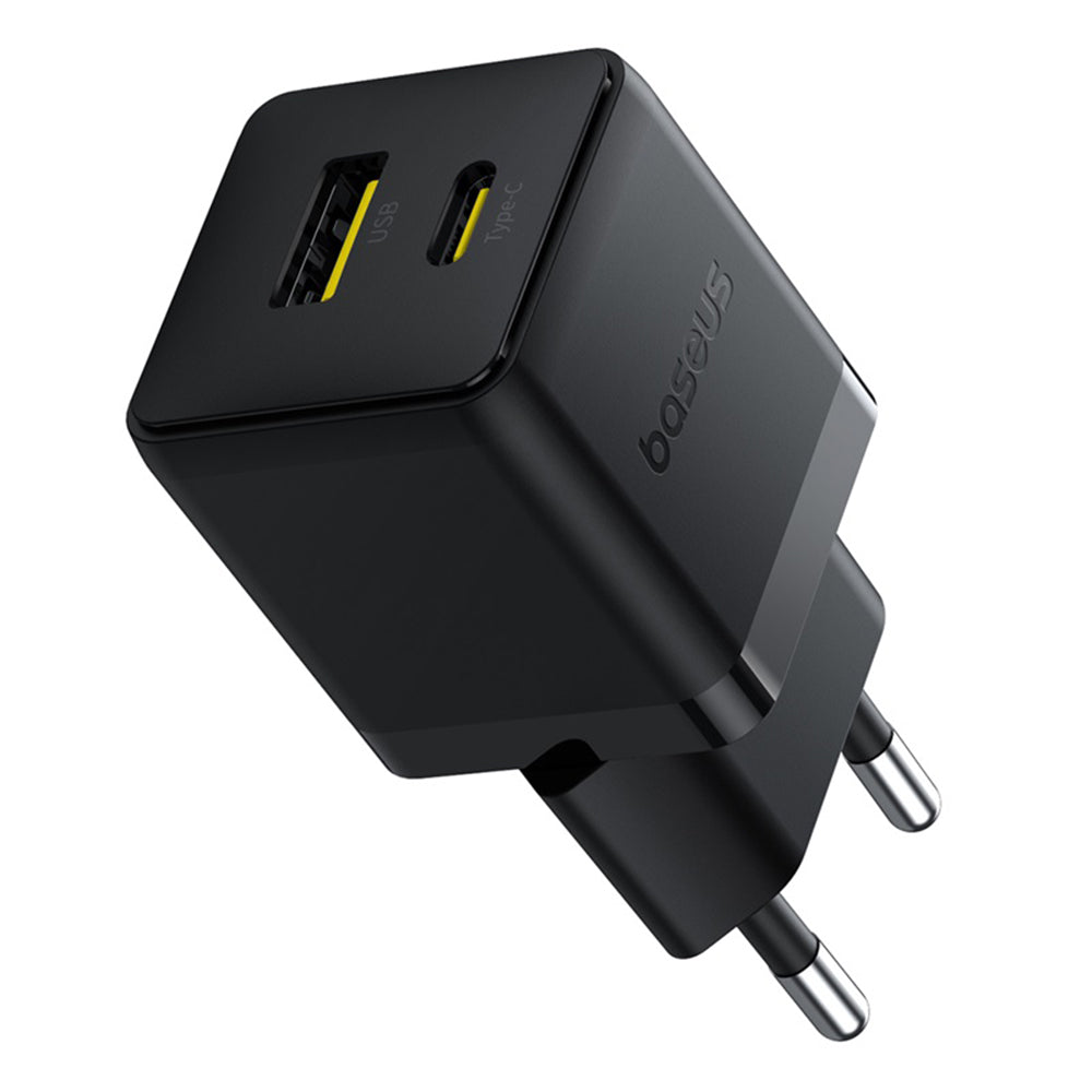 Caricabatterie Rete Baseus Palm, 30W, 3A, 1 x USB-A - 1 x USB-C, Nero P1011160A113-00