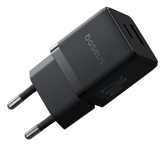 Caricabatterie Rete Baseus Palm, 20W, 3A, 1 x USB-A - 1 x USB-C, Nero P10111608113-00