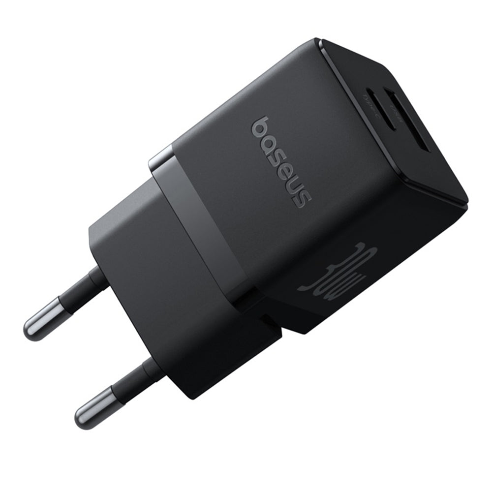 Caricabatterie Rete Baseus Palm, 30W, 3A, 1 x USB-A - 1 x USB-C, Nero P1011160A113-00