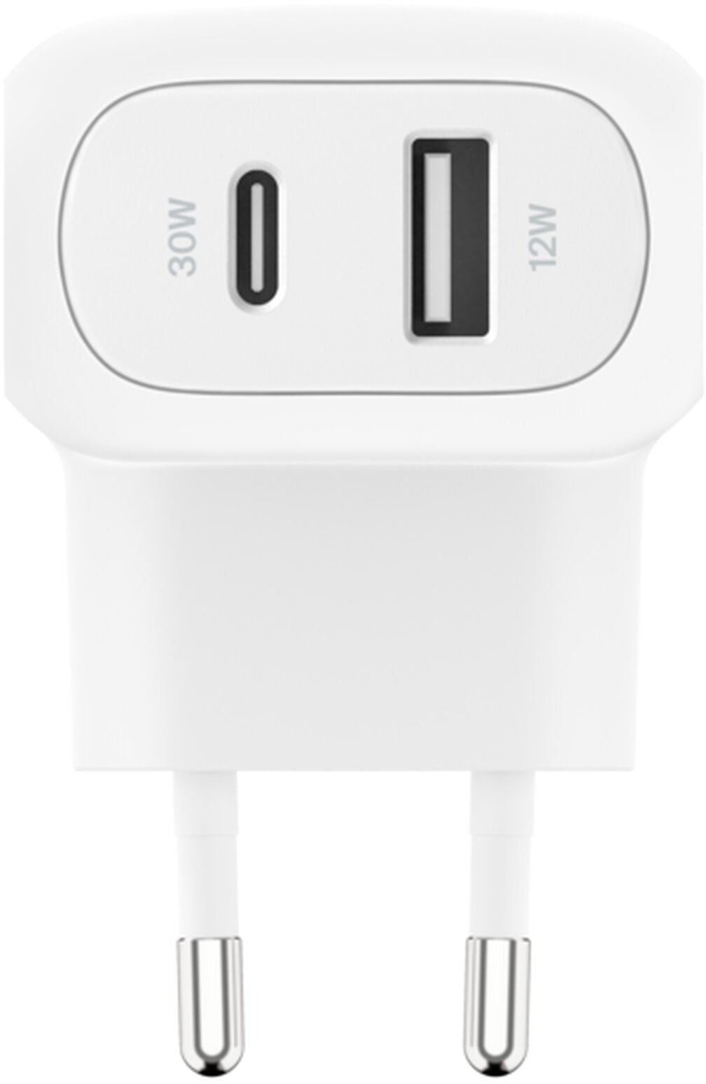 Caricatore da rete Belkin BoostCharge Dual, 42W, 3A, 1 x USB-A - 1 x USB-C, Bianco WCB009vfWH