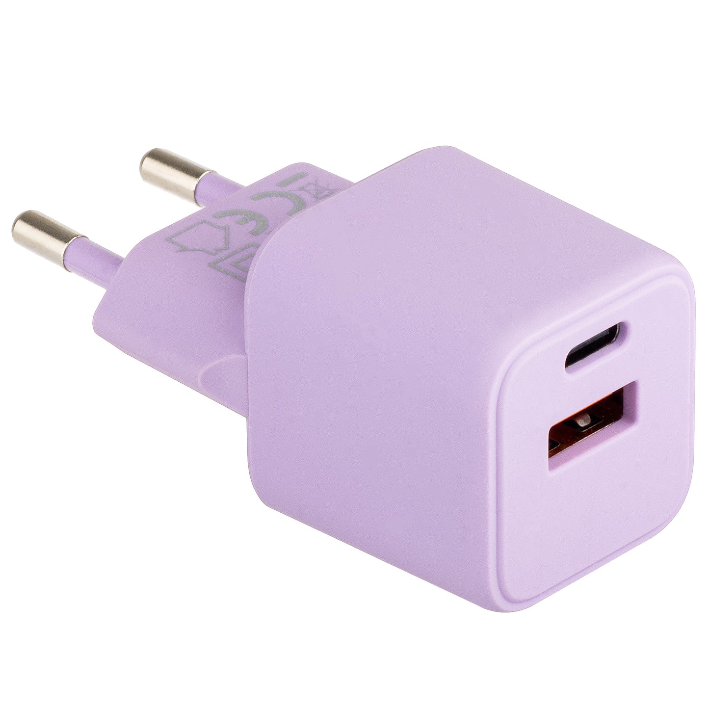 Caricabatterie di rete Colourum CLS30-AC-09, 30W, 3A, 1 x USB-A - 1 x USB-C, viola