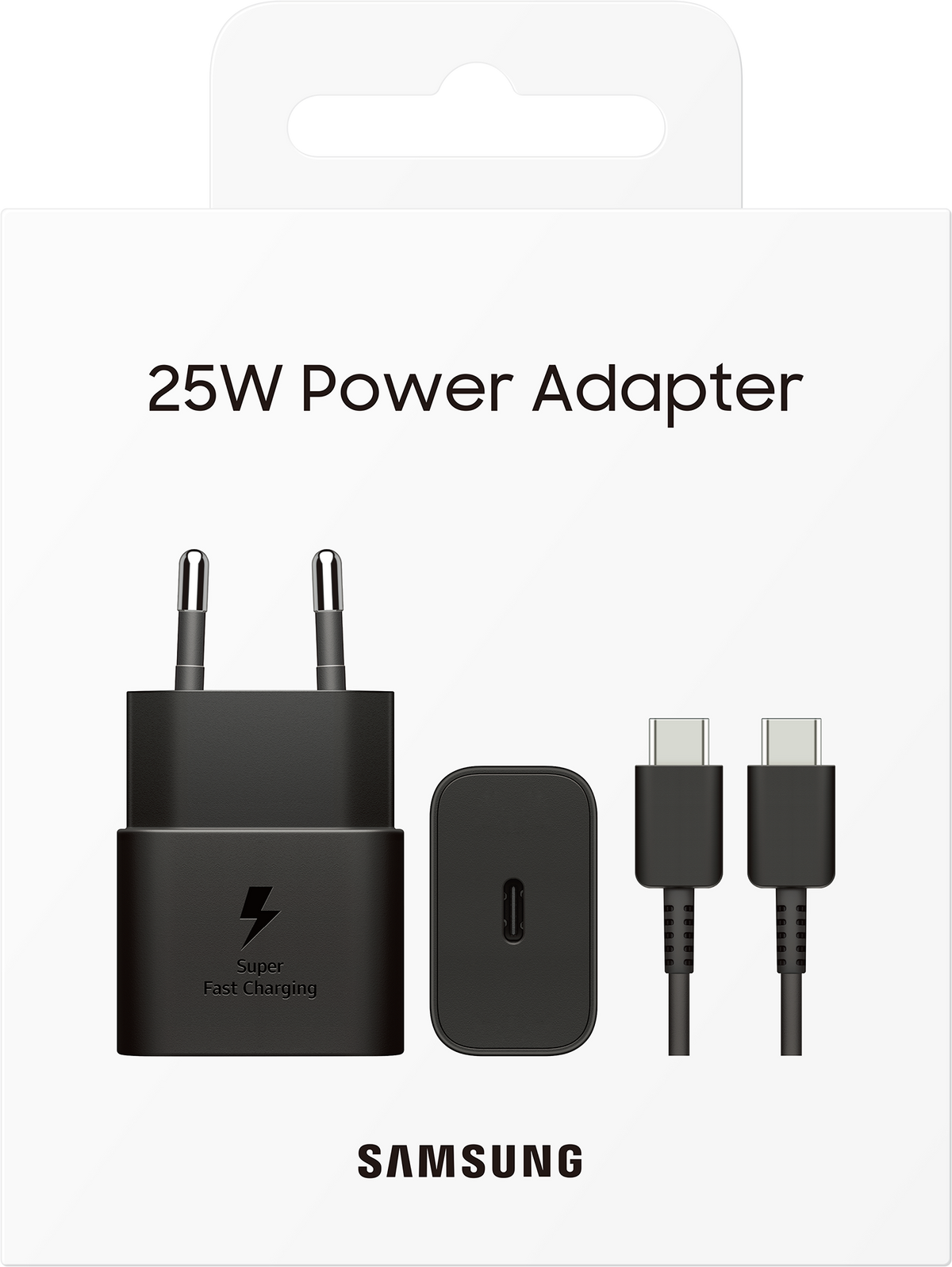 Cavo USB-C Samsung Caricabatterie di rete Samsung, 25W, 3A, 1 x USB-C, Nero EP-T2510XBEGEU