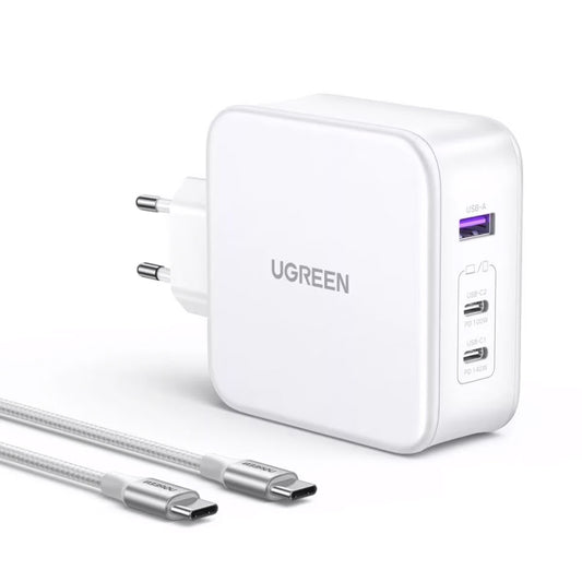 UGREEN CD289, 140W, 5A, 1 x USB-A - 2 x USB-C, bianco