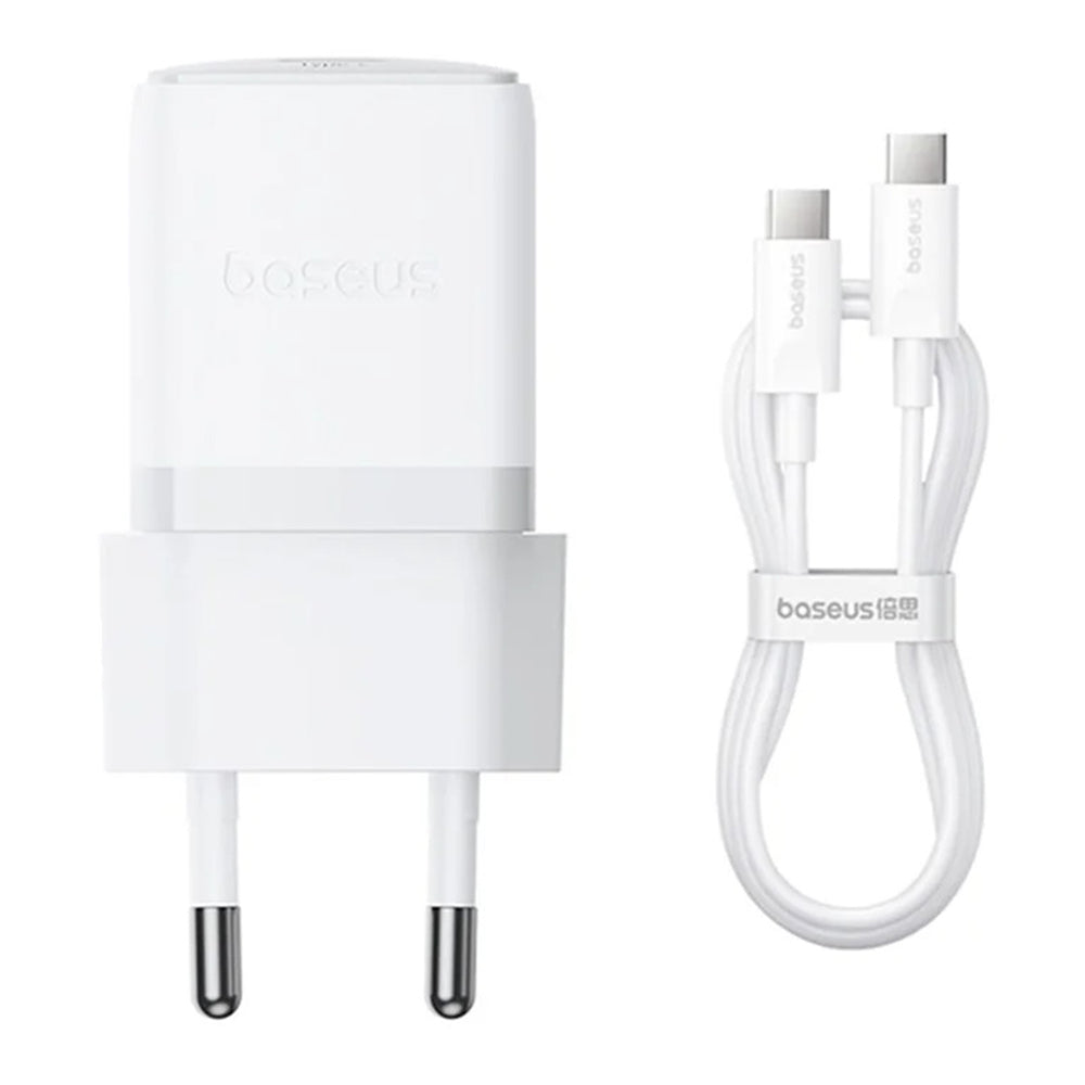 Caricabatterie da Rete con Cavo USB-C Baseus Palm, 30W, 3A, 1 x USB-C, Bianco P10111605213-01