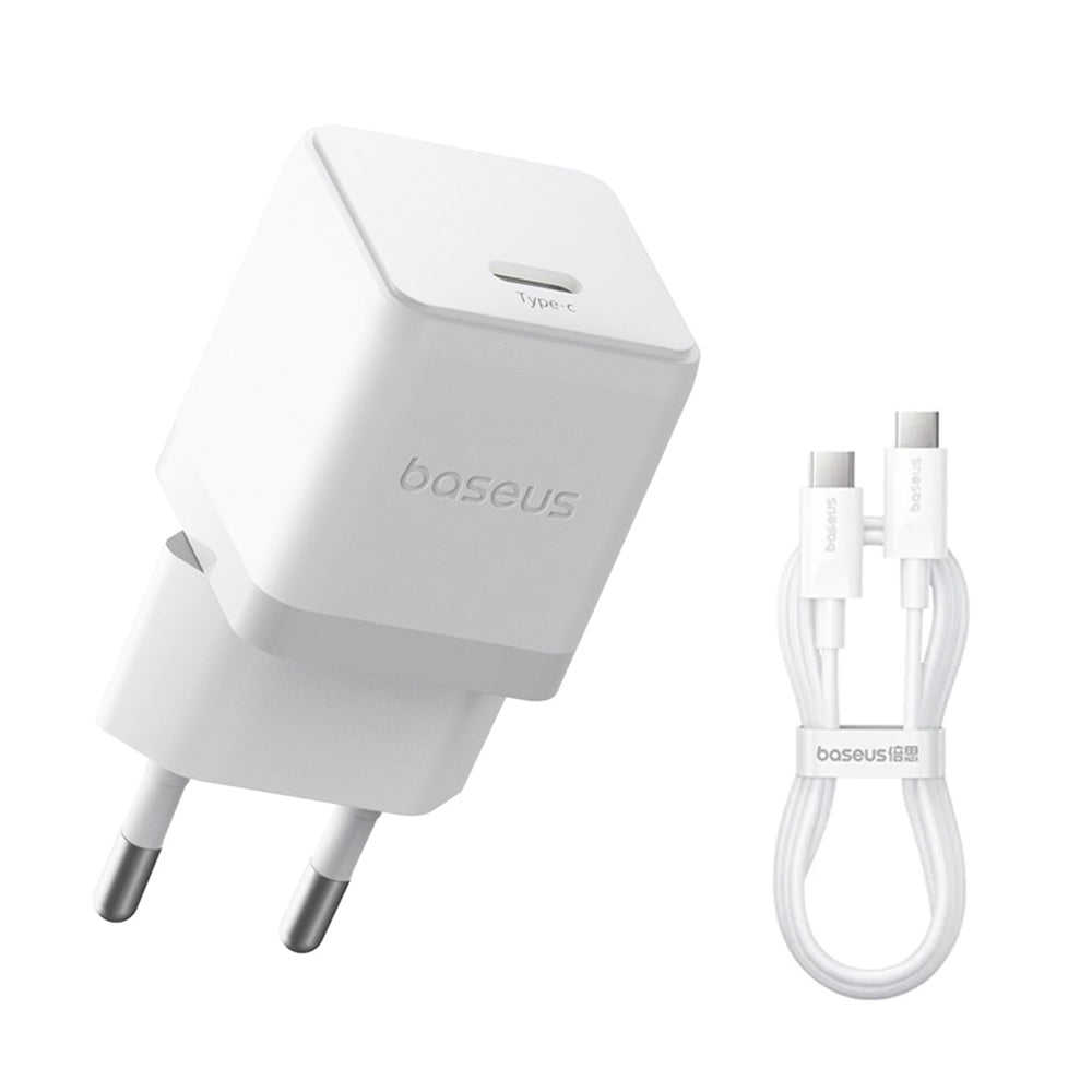 Caricabatterie da rete con cavo USB-C Baseus Palm, 20W, 3A, 1 x USB-C, Bianco P10111602213-01