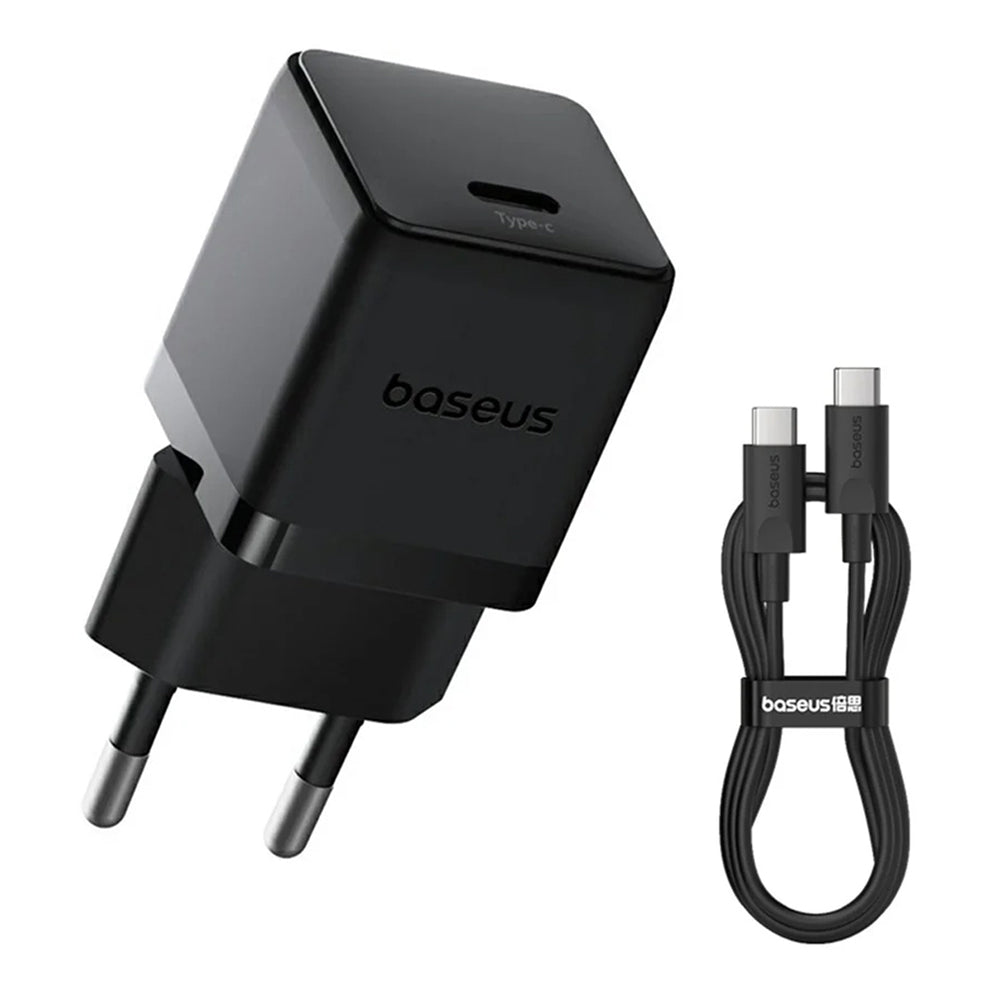 Caricabatterie da rete con cavo USB-C Baseus Palm, 20W, 3A, 1 x USB-C, Nero P10111602113-01