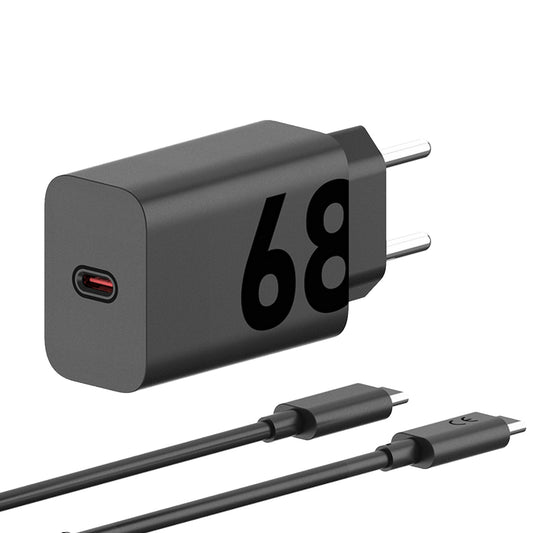 Caricatore di rete con cavo USB-C Motorola, 68W, 6,2A, 1 x USB-C, nero PG38C06281