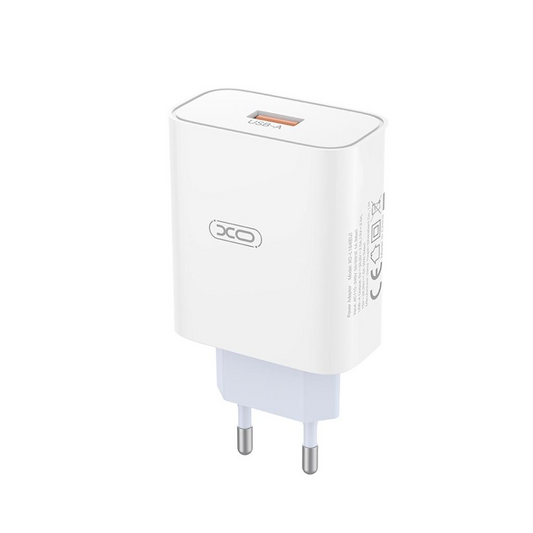 Caricabatterie Rete con Cavo USB-C XO Design L164, 30W, 1 x USB-A, Bianco