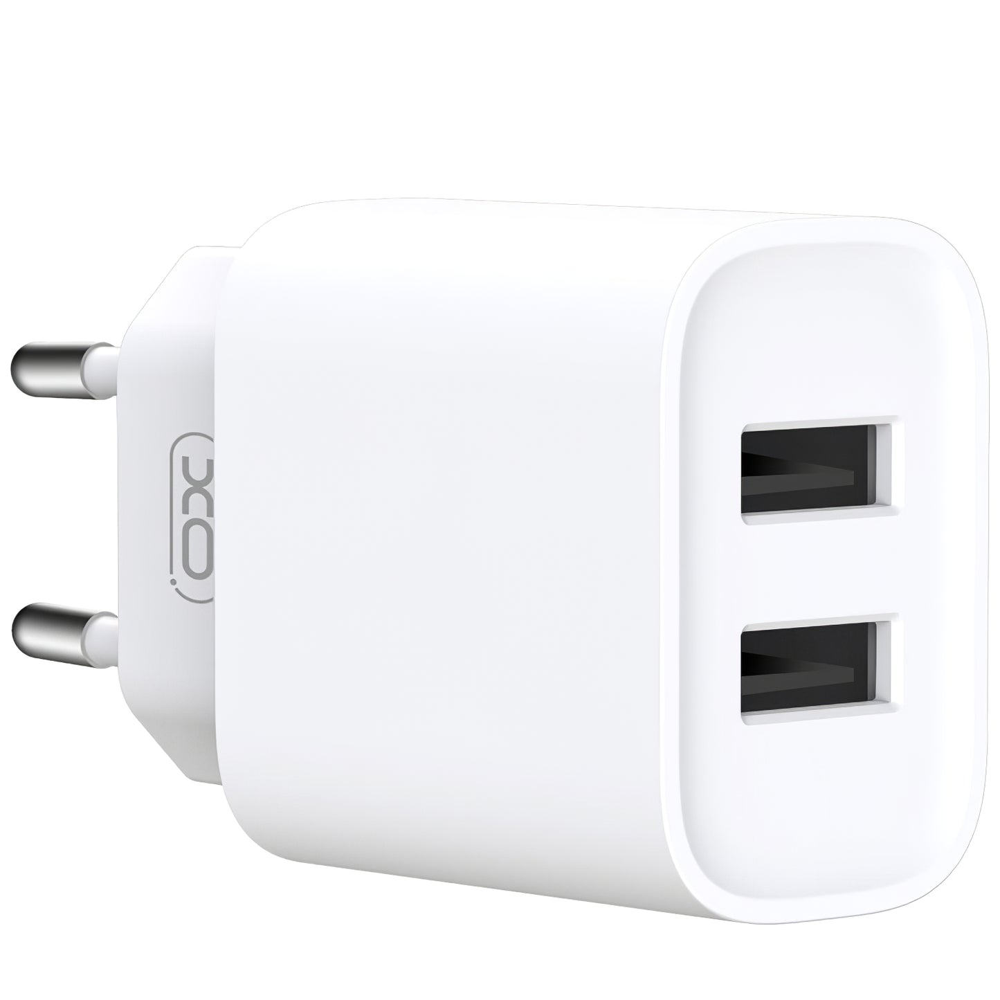 Caricabatterie da Rete con Cavo Lightning XO Design CE02C, 10.5W, 2.1A, 2 x USB-A, Bianco