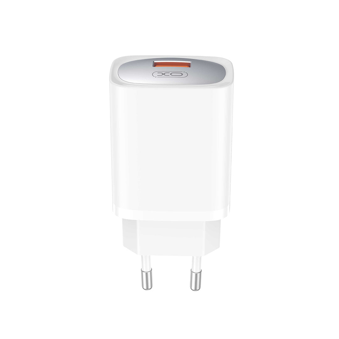 Caricabatterie da Rete con Cavo Lightning XO Design CE19, 18W, 3A, 1 x USB-A, Bianco