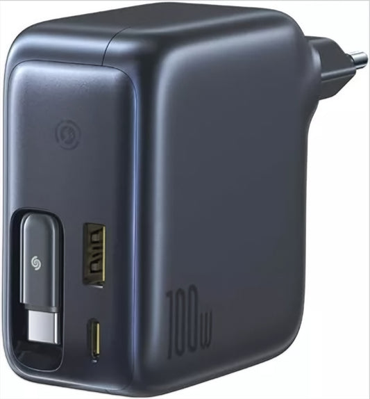 Caricabatterie Rete Con Cavo USB-C Baseus EnerCore CJ11, 100W, 1 x USB-A - 2 x USB-C, Nero E0120M00