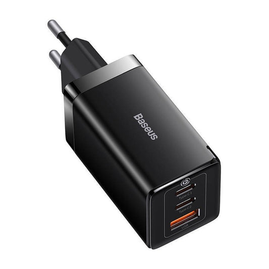 Caricabatterie Rete con Cavo USB-C Baseus GaN5 Pro, 65W, 3.25A, 1 x USB-A - 2 x USB-C, Nero C0206500
