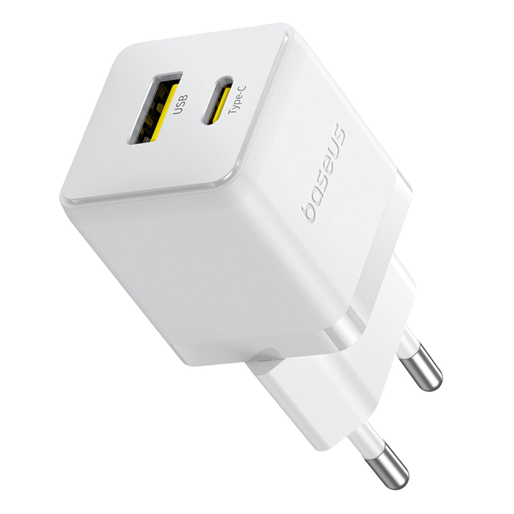 Caricabatterie Rete con Cavo USB-C Baseus Palm, 30W, 3A, 1 x USB-A - 1 x USB-C, Bianco P1011160A213-01