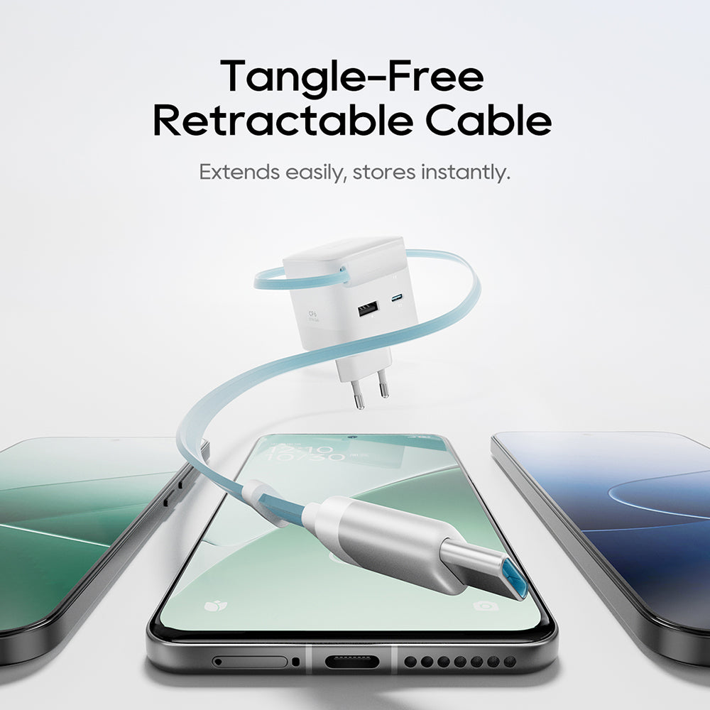 Caricatore da rete con cavo USB-C Cuktech, 67W, 3,25A, 1 x USB-A - 1 x USB-C, Bianco CUKA653WEUWT