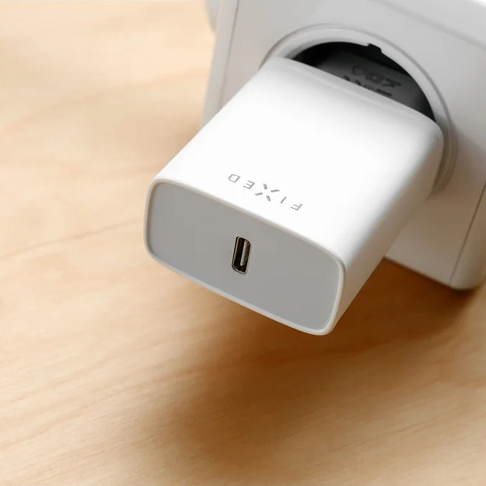 Caricabatterie Rete con Cavo USB-C Fixed, 20W, 3A, 1 x USB-C, Bianco