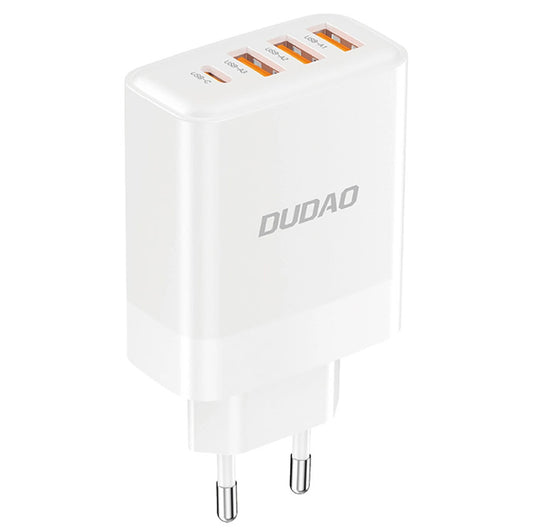 Caricabatterie di rete Dudao A5HEU, 20W, 3A, 1 x USB-C - 3 x USB-A, Bianco