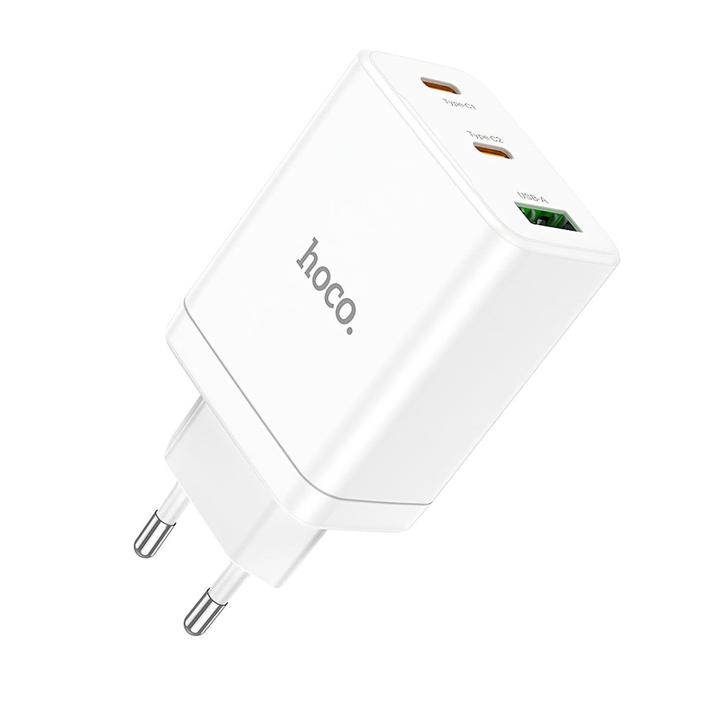 Caricabatterie di rete HOCO N33, 35W, 3A, 1 x USB-A - 2 x USB-C, bianco