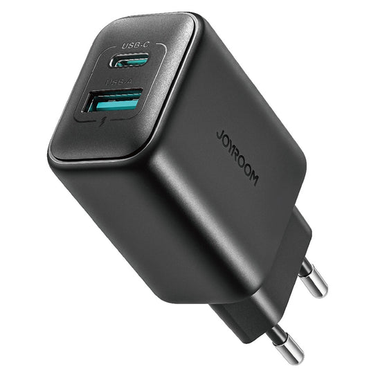 Caricabatterie Rete Joyroom JR-TCF13, 25W, 3A, 1 x USB-A - 1 x USB-C, Nero