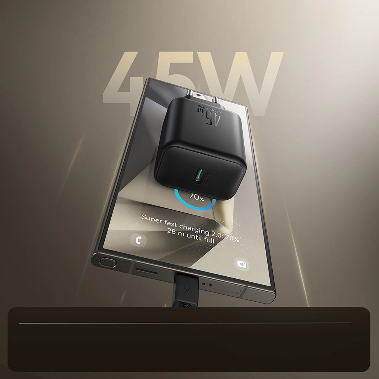 Caricabatterie Rete Joyroom JR-TCG13, 45W, 3A, 1 x USB-C, Nero