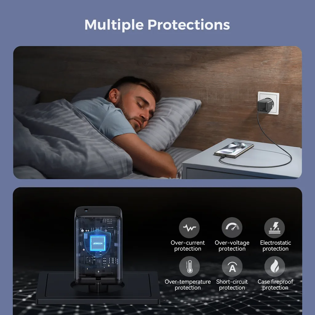 Caricabatterie Rete Joyroom JR-TCG18, 65W, 3.25A, 1 x USB-C, Nero