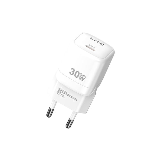 Caricabatterie Retea Lito LC11, 30W, 3A, 1 x USB-C, Bianco