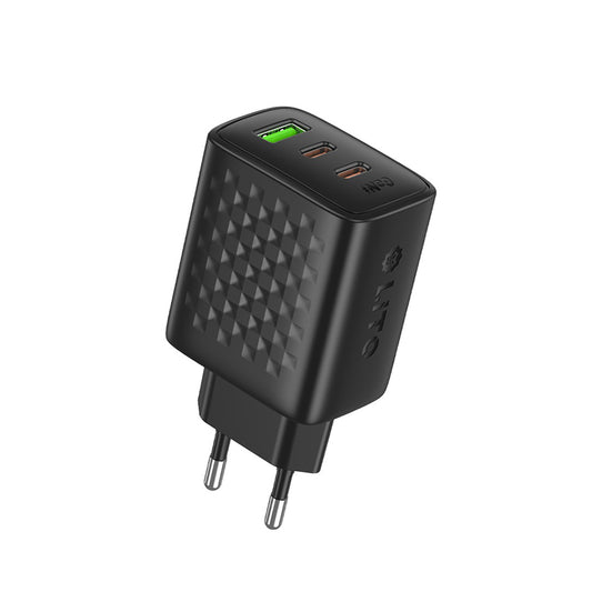 Caricabatterie Rete Lito LC25, 65W, 3.25A, 1 x USB-A - 2 x USB-C, Nero