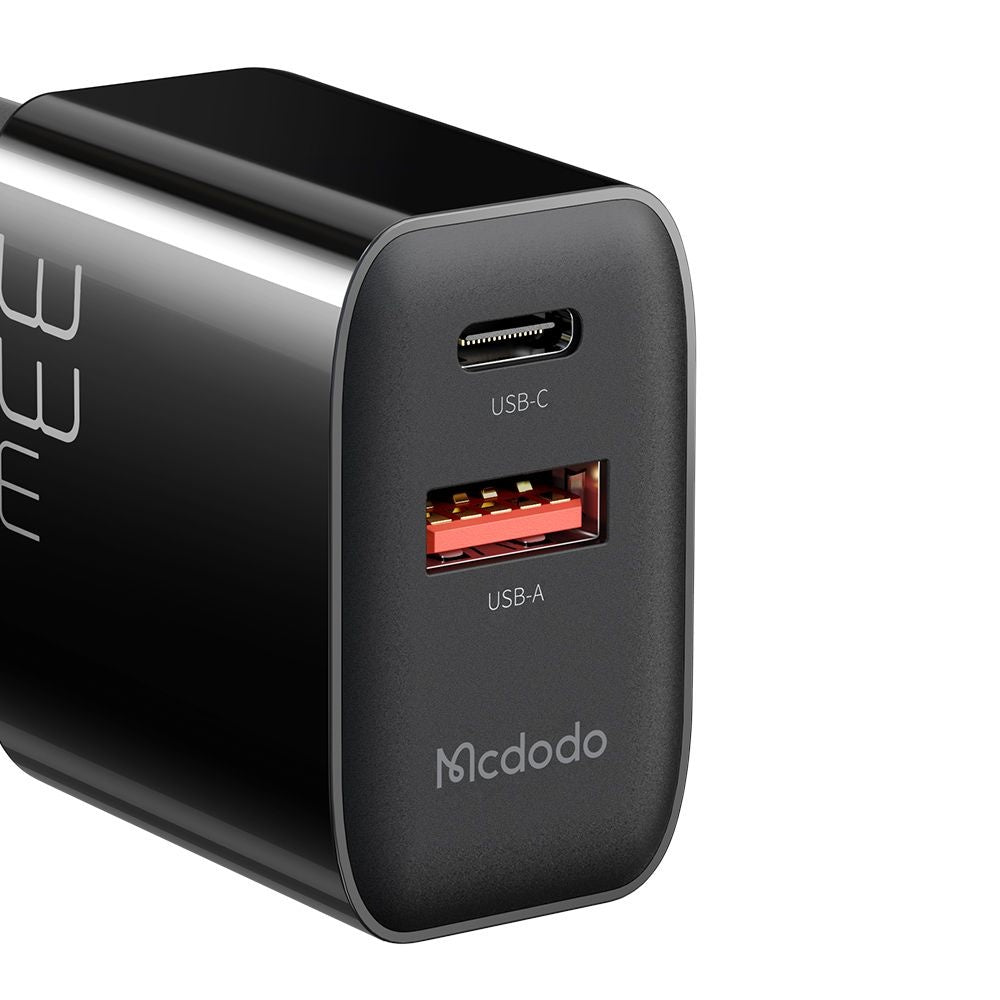 Caricabatterie Retea McDodo CH-0921, 33W, 3A, 1 x USB-A - 1 x USB-C, Nero