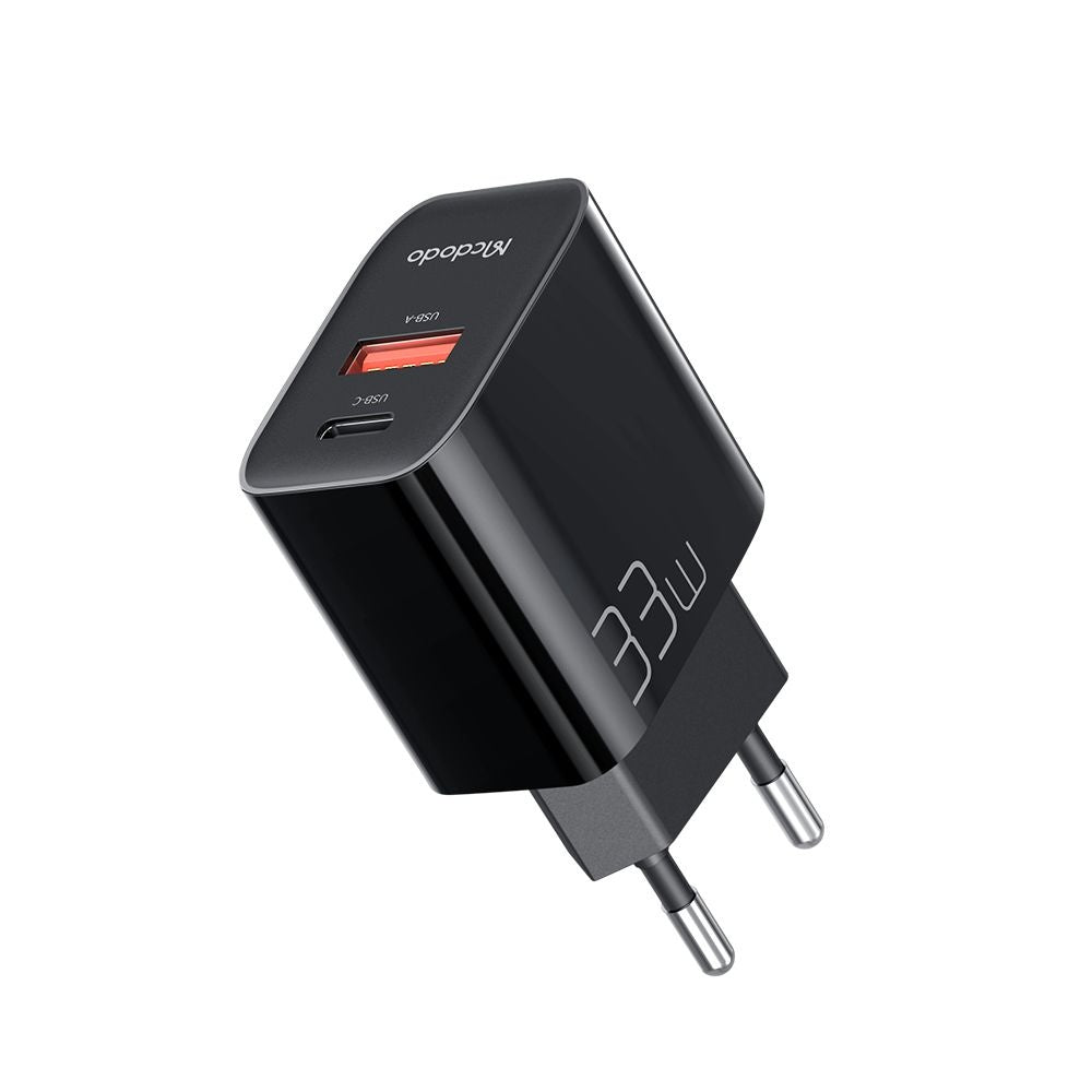 Caricabatterie Retea McDodo CH-0921, 33W, 3A, 1 x USB-A - 1 x USB-C, Nero