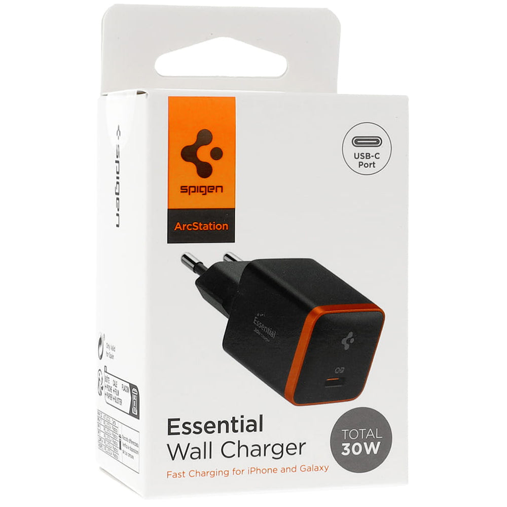 Caricatore da rete Spigen EE301EU Arcstation Essential, 30W, 3A, 1 x USB-C, Nero ACH08448