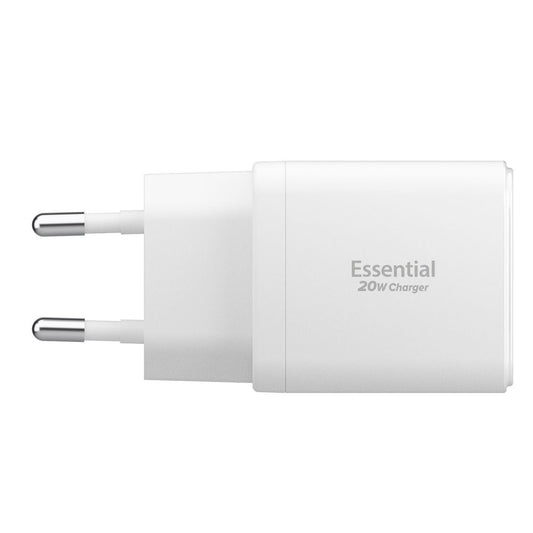 Caricabatterie Rete Spigen Essential, 20W, 3A, 1 x USB-A - 1 x USB-C, Bianco ACH08704
