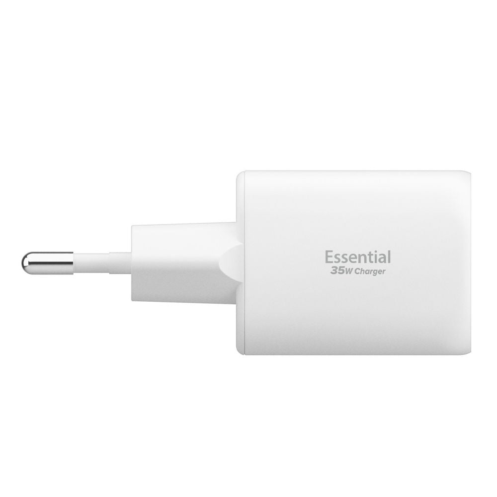 Caricabatterie Rete Spigen Essential, 35W, 3A, 1 x USB-A - 1 x USB-C, Bianco ACH09462