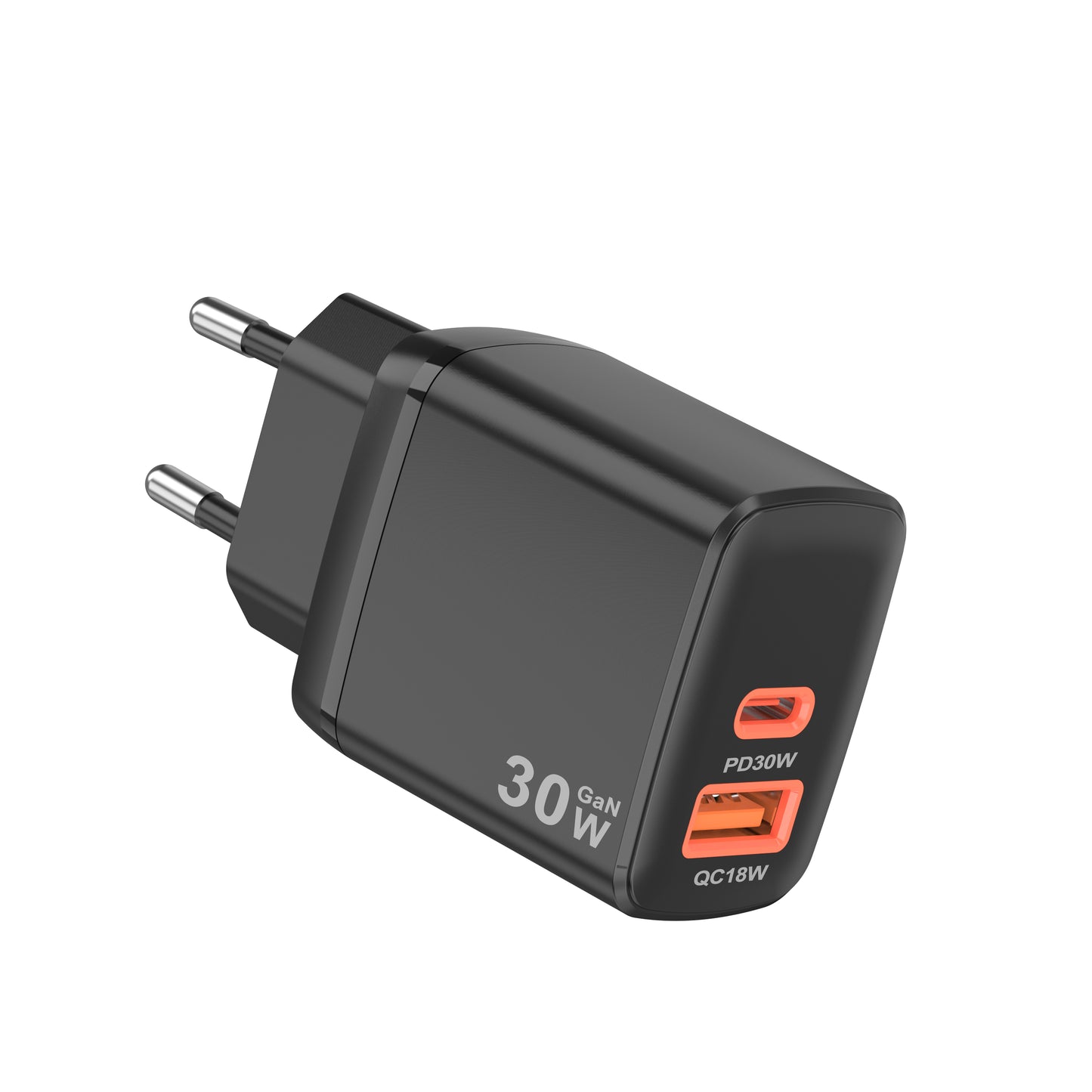 Caricabatterie Retea Techsuit CH1 Duonix, 30W, 3A, 1 x USB-A - 1 x USB-C, Nero