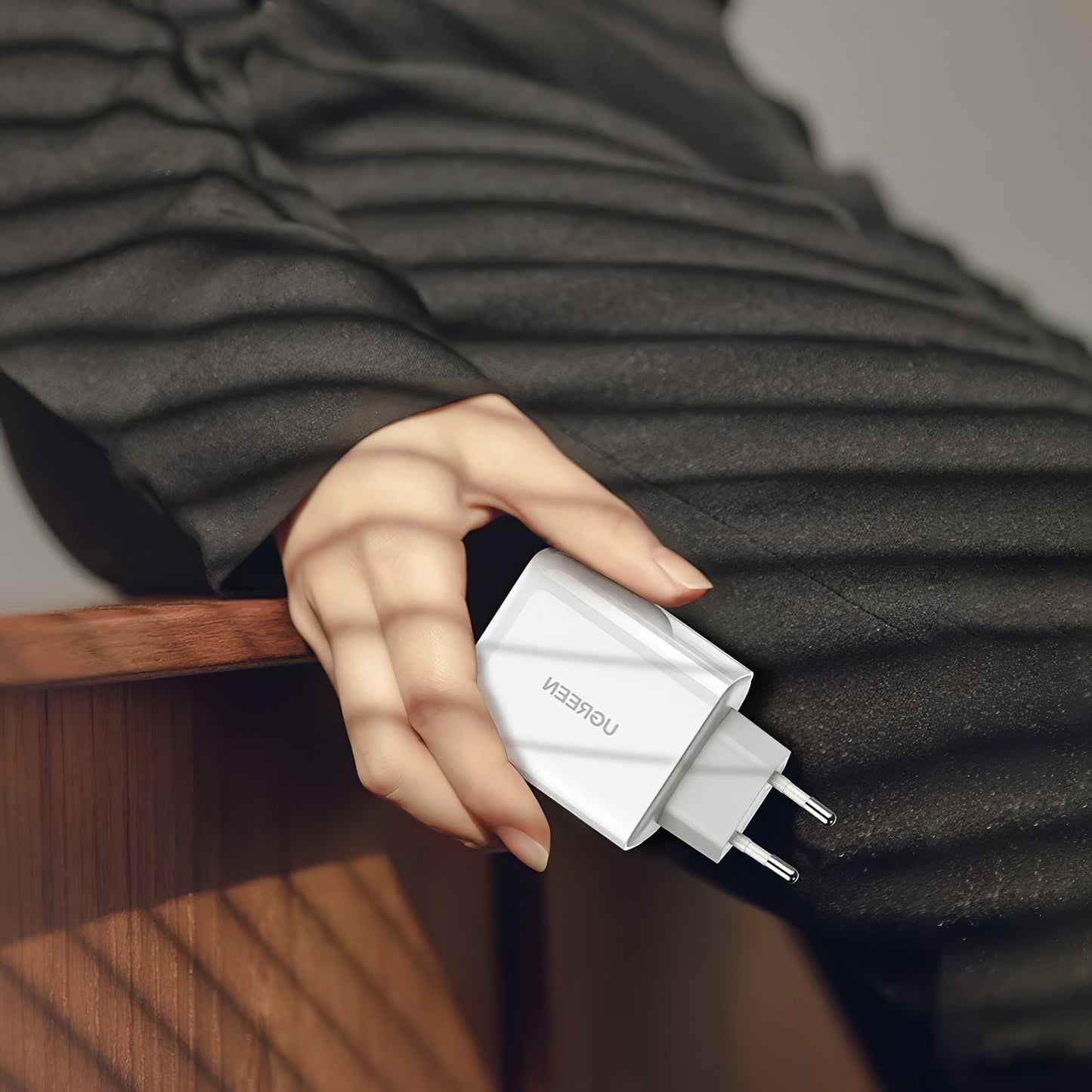 Caricabatterie di rete UGREEN CD170, 36W, 3A, 1 x USB-A - 1 x USB-C, bianco