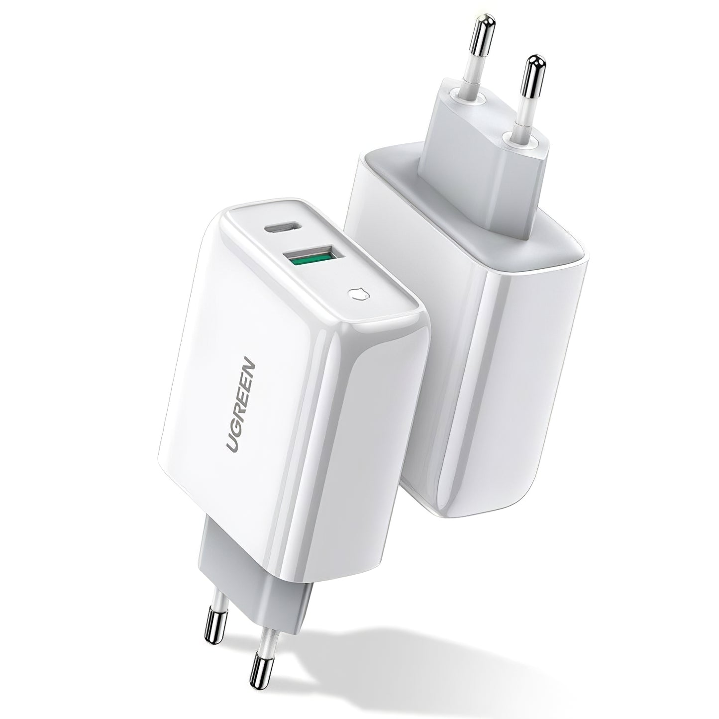 Caricabatterie di rete UGREEN CD170, 36W, 3A, 1 x USB-A - 1 x USB-C, bianco