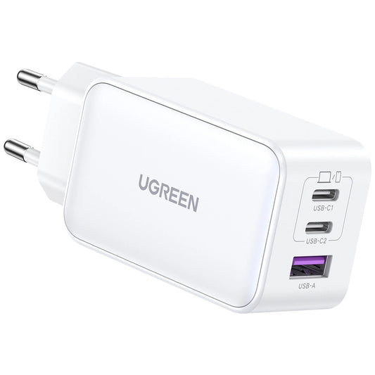 Caricabatterie di rete UGREEN CD244, 65W, 3A, 1 x USB-A - 2 x USB-C, grigio