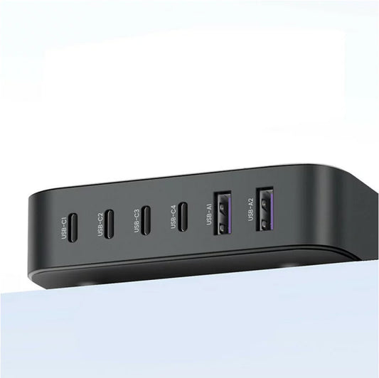 Stazione di ricarica UGREEN CD271 Nexode, 200W, 5A, 2 x USB-A - 4 x USB-C, Grigio