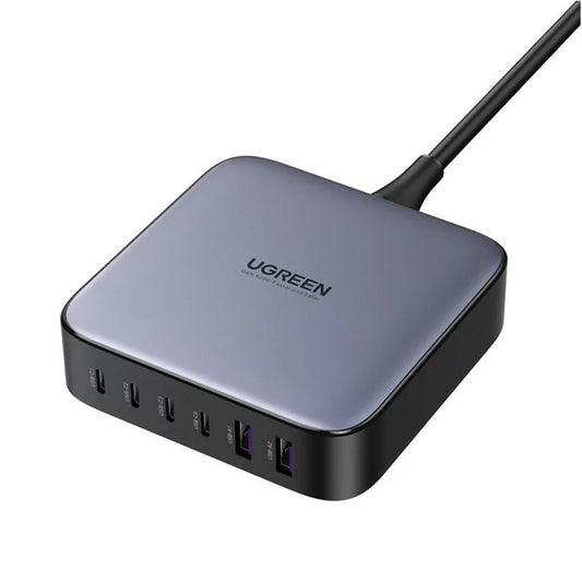 Stazione di ricarica UGREEN CD271 Nexode, 200W, 5A, 2 x USB-A - 4 x USB-C, Grigio