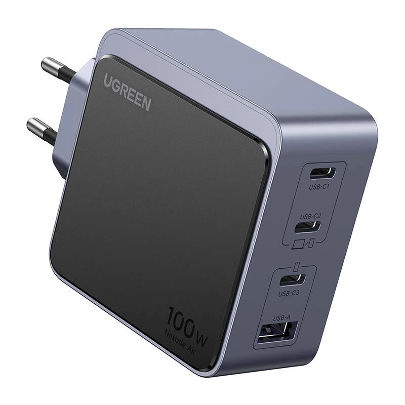 Caricabatterie di rete UGREEN X565 Nexode Air, 100W, 5A, 1 x USB-A - 3 x USB-C, Grigio