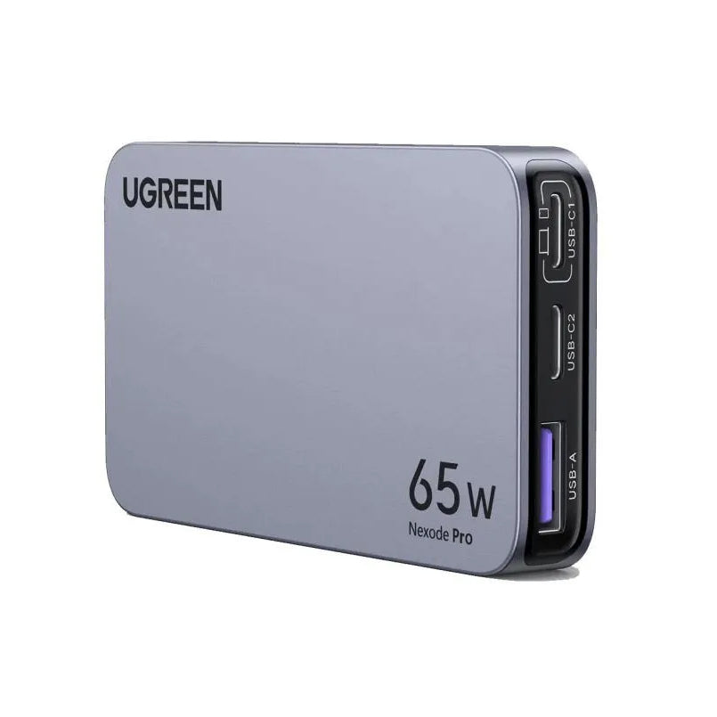 Caricabatterie di rete UGREEN X753 Nexode Pro, 65W, 3A, 1 x USB-A - 2 x USB-C, Grigio