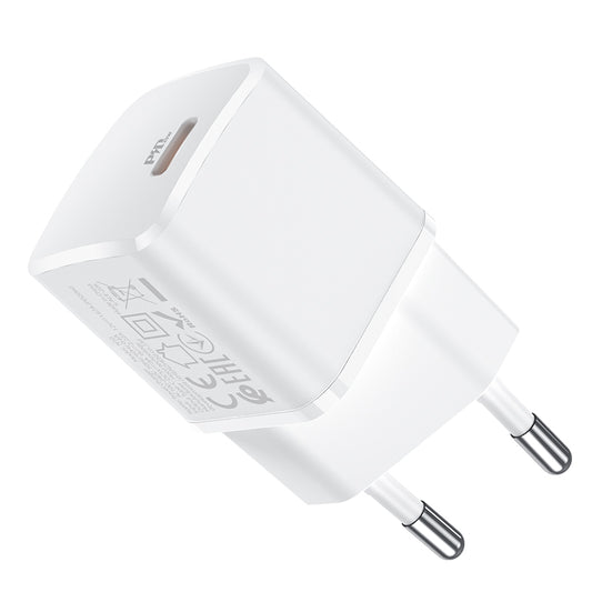 Network Charger HOCO N10, 20W, 3A, 1 x USB-C, White