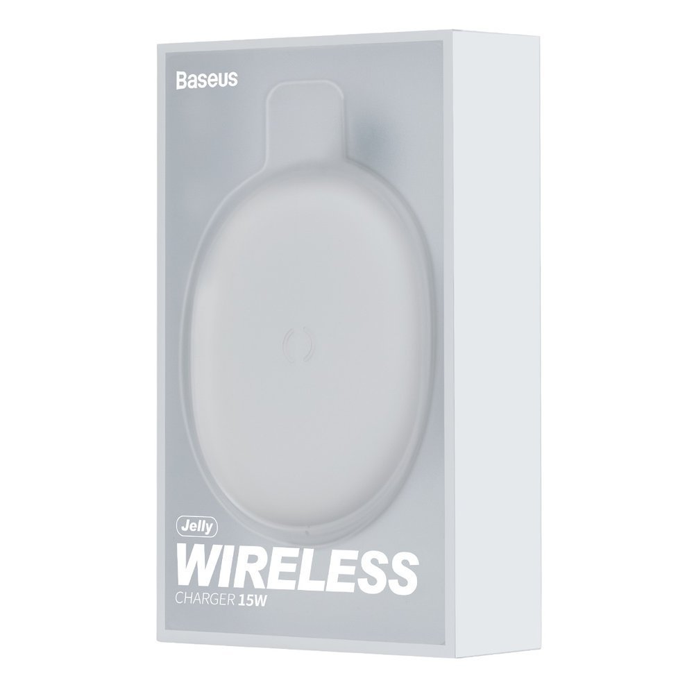 Caricabatterie Wireless Baseus Jelly, 15W, 1.67A, Bianco WXGD-02
