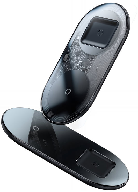 Baseus Simple 2in1 Wireless Network Charger, 15W, 1.67A, Transparent WXJK-A01