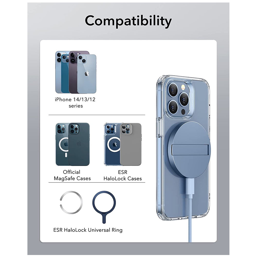 Caricabatterie Wireless ESR HaloLock, 15W, 1.67A, Blu