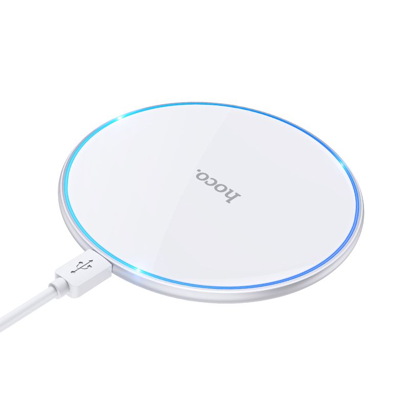 Caricabatterie Wireless Retea HOCO CW6 Pro, 15W, 1.67A, Bianco