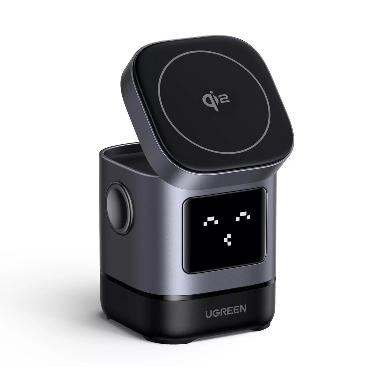 Caricabatterie Rete Wireless UGREEN W709 Uno 2in1, 15W, 1.67A, Nero