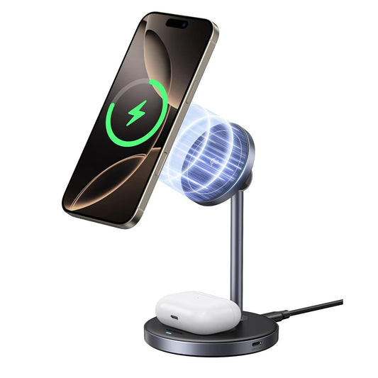 Caricabatterie Wireless UGREEN W710 3in1, 20W, 1.67A, 1 x USB-C, Nero