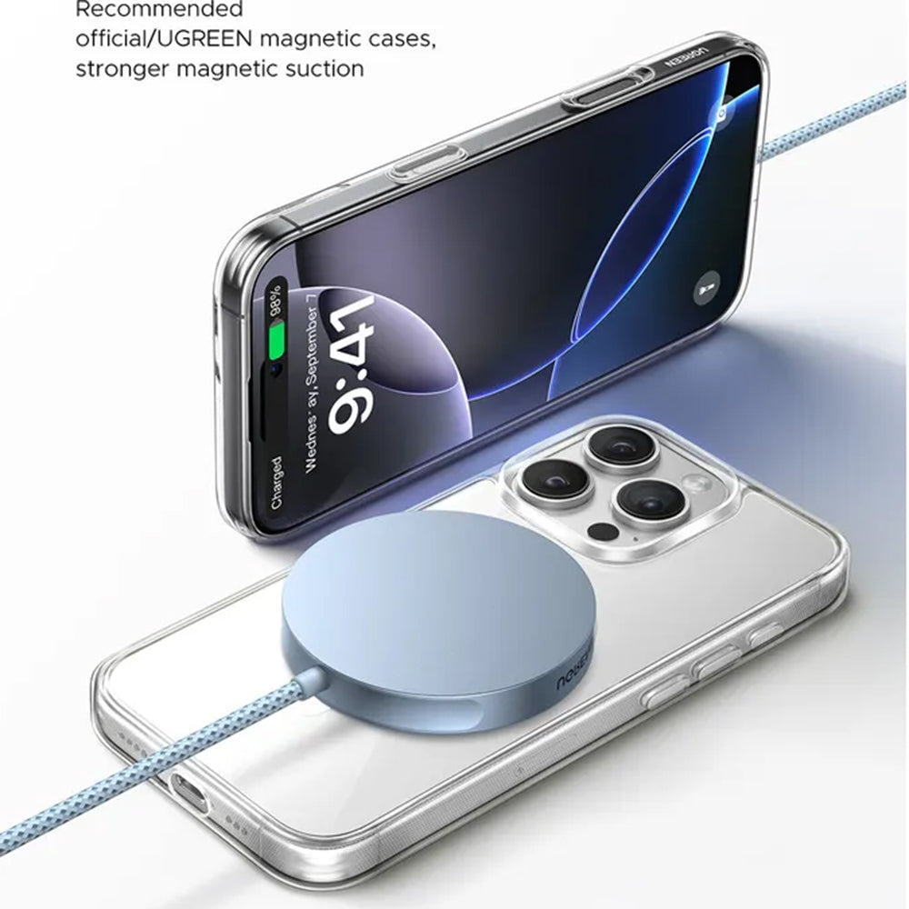 Caricabatterie Wireless UGREEN MagFlow, 25W, Blu