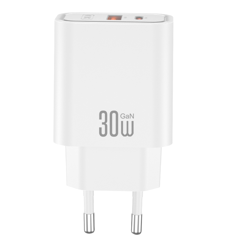Caricatore da rete XO Design CE42, 30W, 3A, 1 x USB-A - 1 x USB-C, Bianco