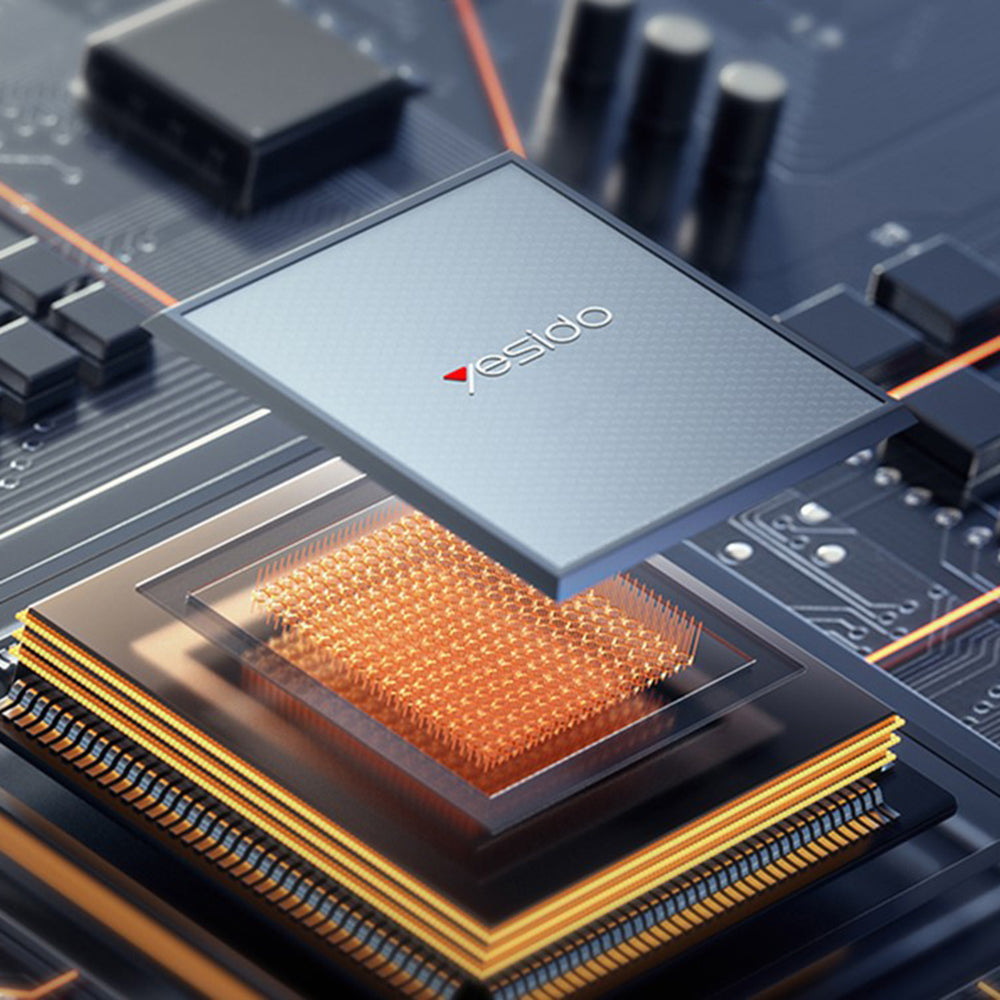 Caricabatterie Rete Yesido YC142, 100W, 5A, 1 x USB-A - 2 x USB-C, Nero