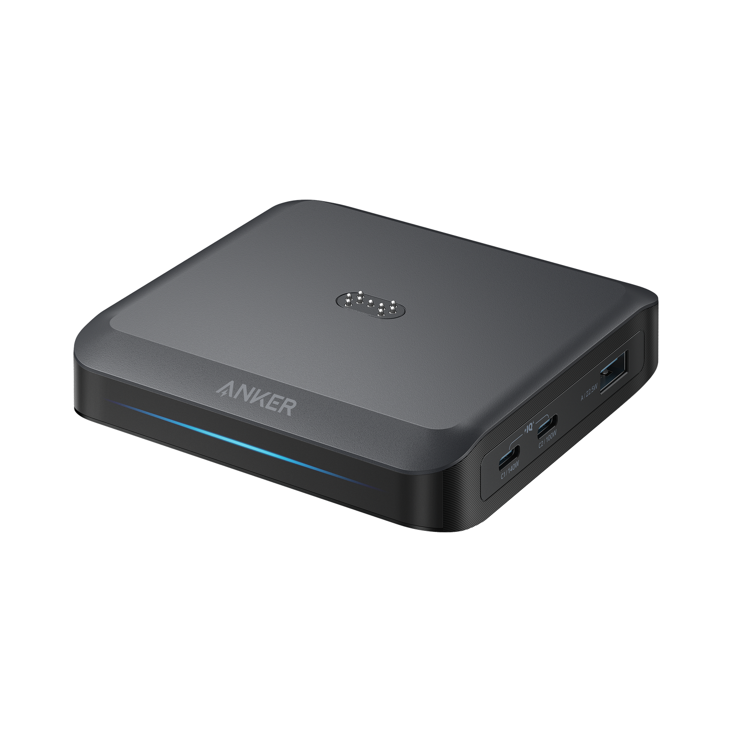 Caricabatterie Stazione Anker per batteria esterna Prime, 150W, 5A, 1 x Pogo Pin - 1 x USB-A - 2 x USB-C, Nero A1903G11